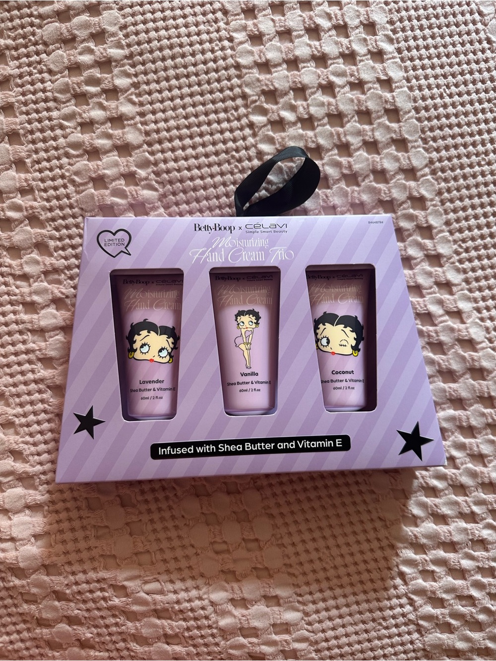 Betty Boop by Célavi Limited Edition Lavender, Vanilla& Coconut Hand Cream Trio